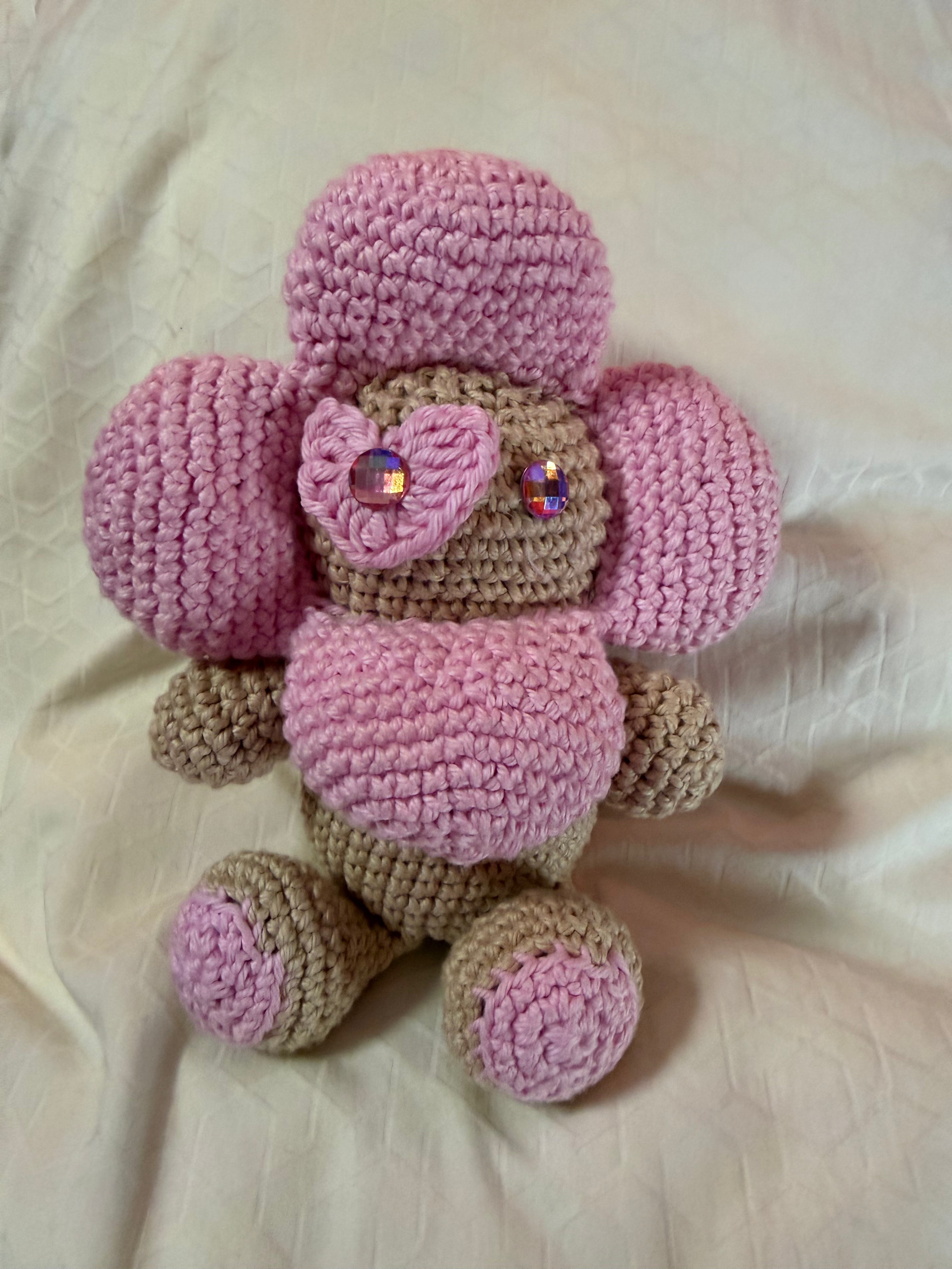 Heart-Eyed Blossom Bear Statement Charm