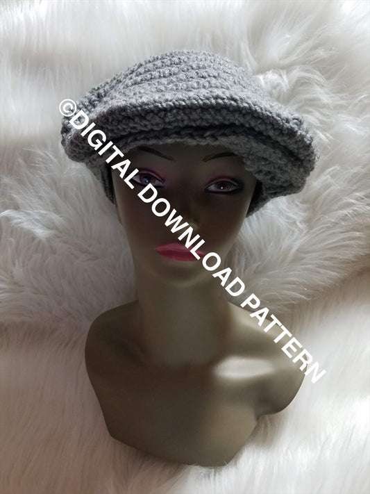 DIGITAL DOWNLOAD PATTERN Kangol Inspired Crochet Hat