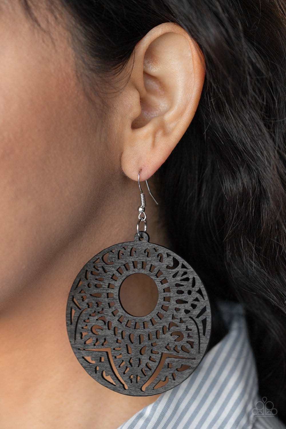 Paparazzi Mandala Mambo Wooden Earrings
