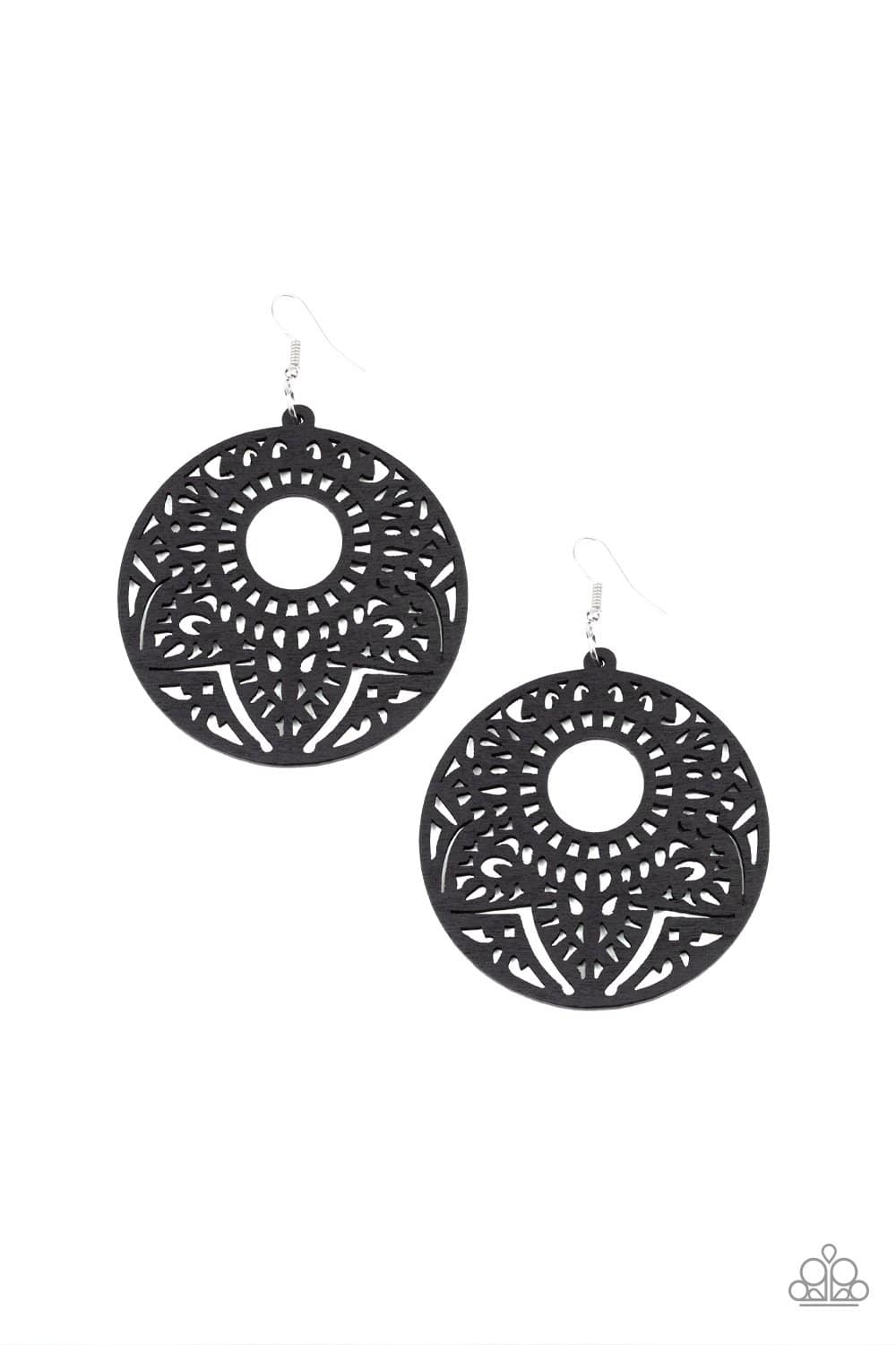 Paparazzi Mandala Mambo Wooden Earrings