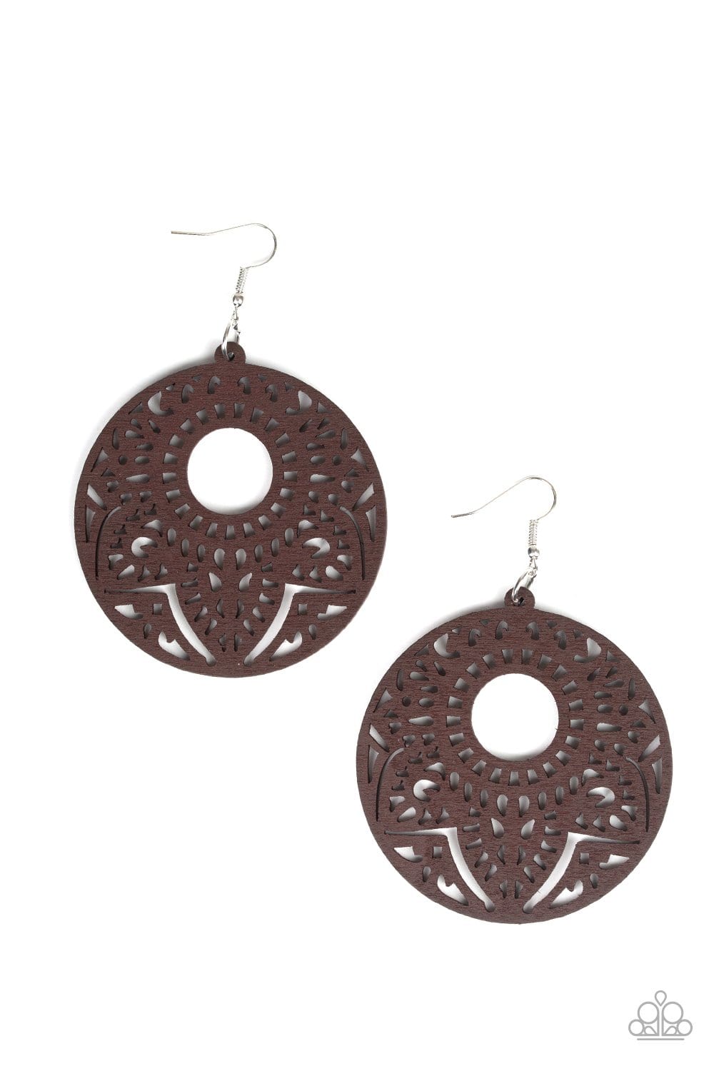 Paparazzi Mandala Mambo Wooden Earrings
