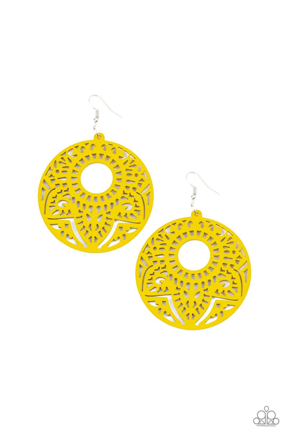 Paparazzi Mandala Mambo Wooden Earrings