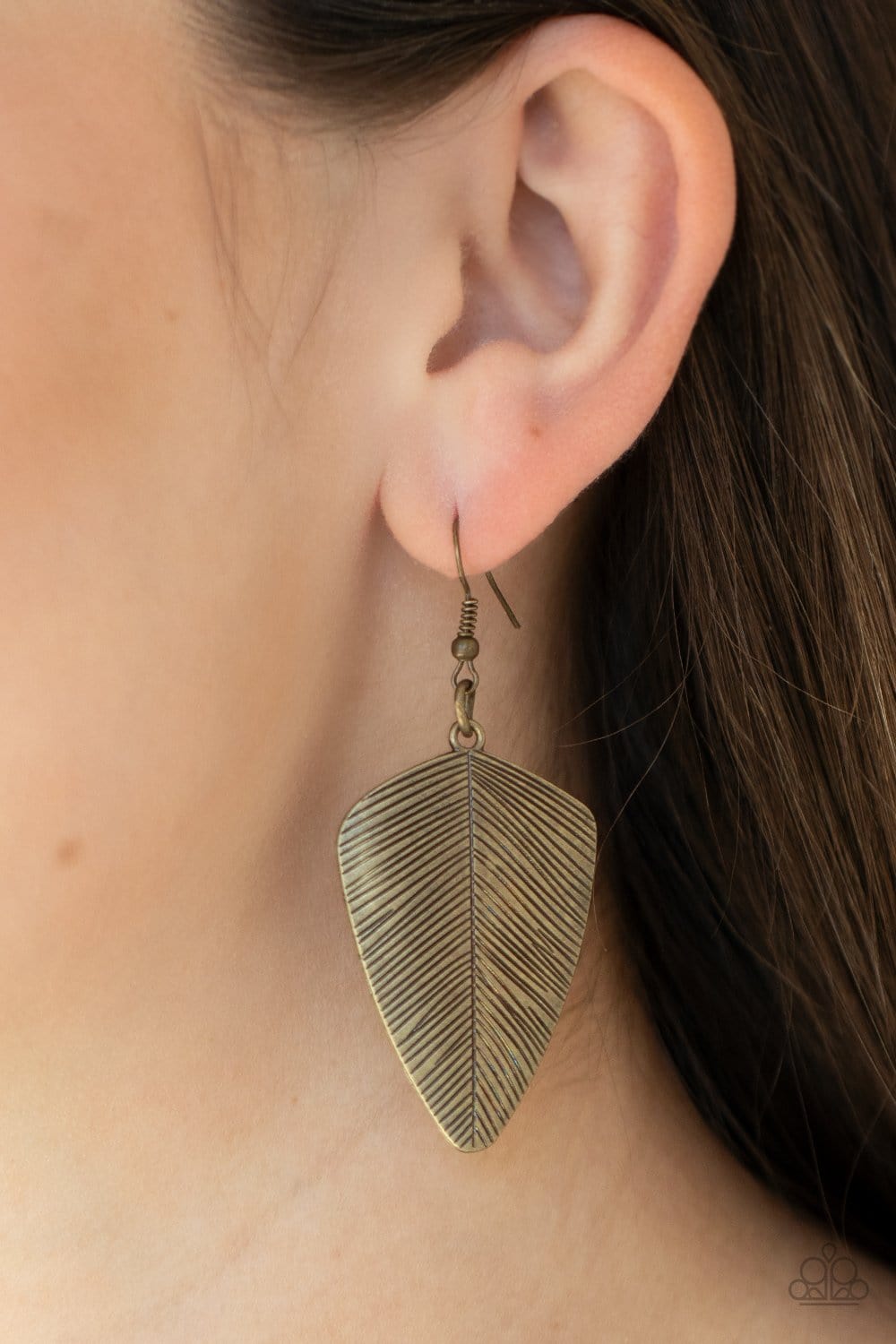 Paparazzi One Of The Flock Feather Earrings