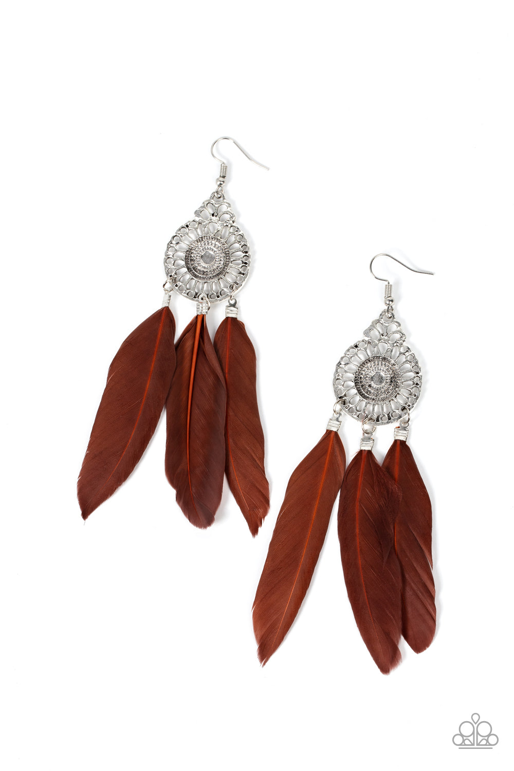 Paparazzi Pretty in PLUMES Feather Earrings