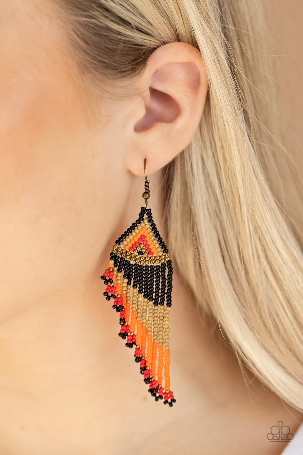 Rainbow Winds Seed Bead Earrings