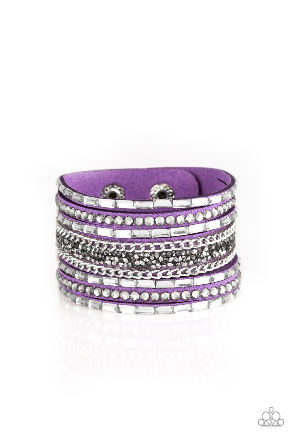 Rhinestone Rumble Wrap & Snap Bracelets #581