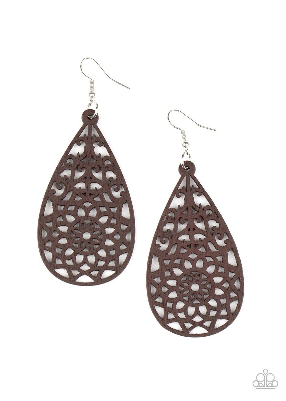Paparazzi Seaside Sunsets Wooden Earrings
