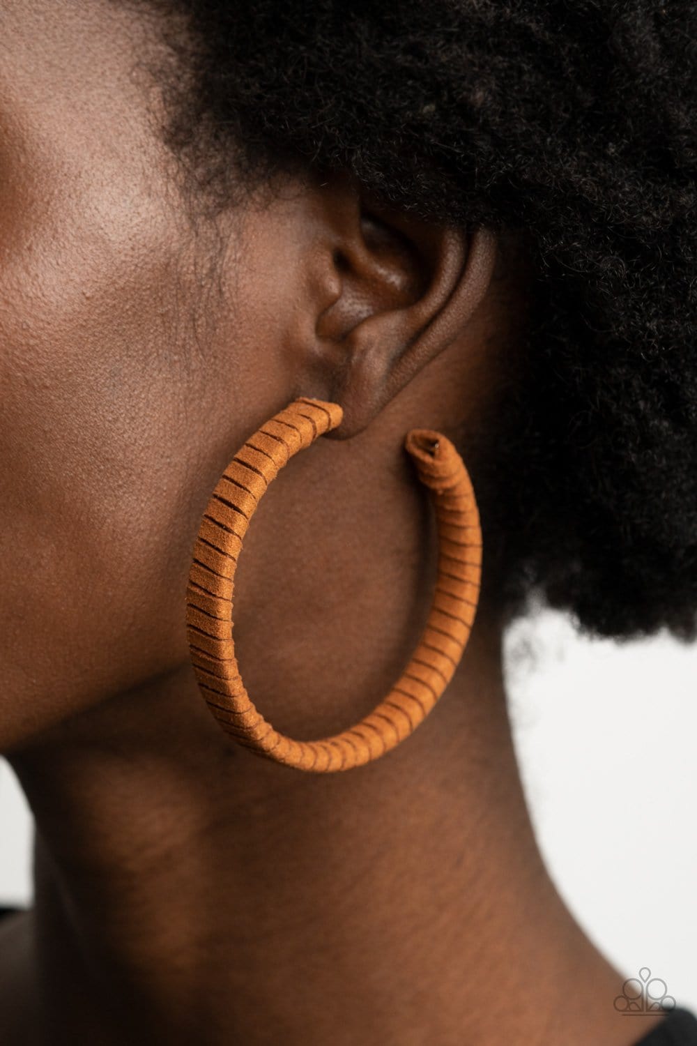 Suede Parade Hoop Earrings #638