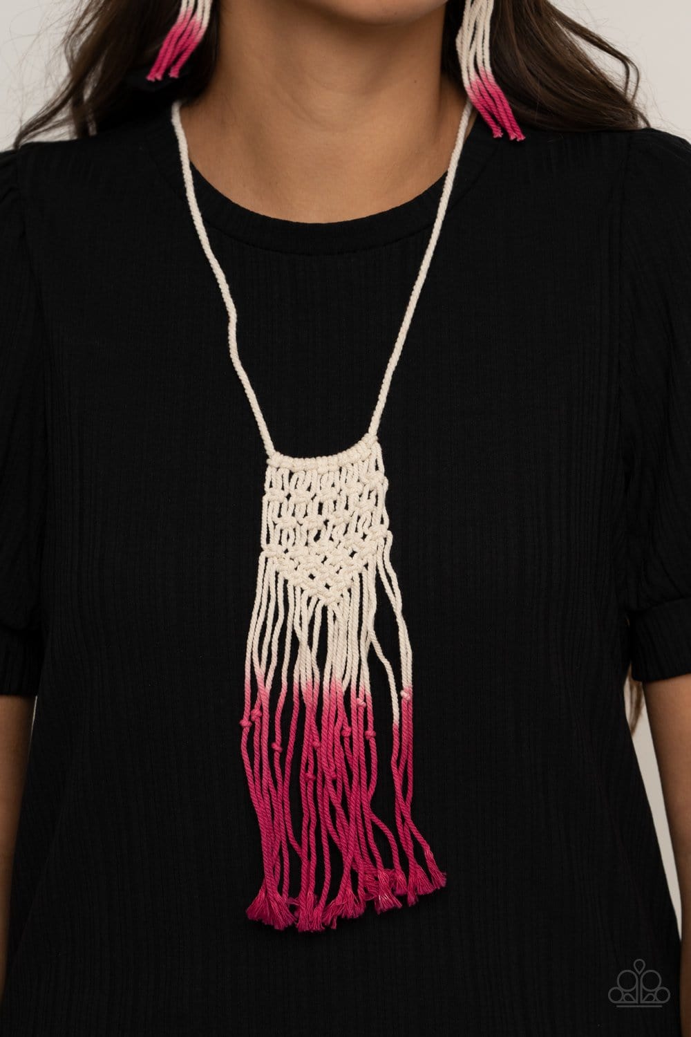 Paparazzi Surfin The Net Macrame Necklaces