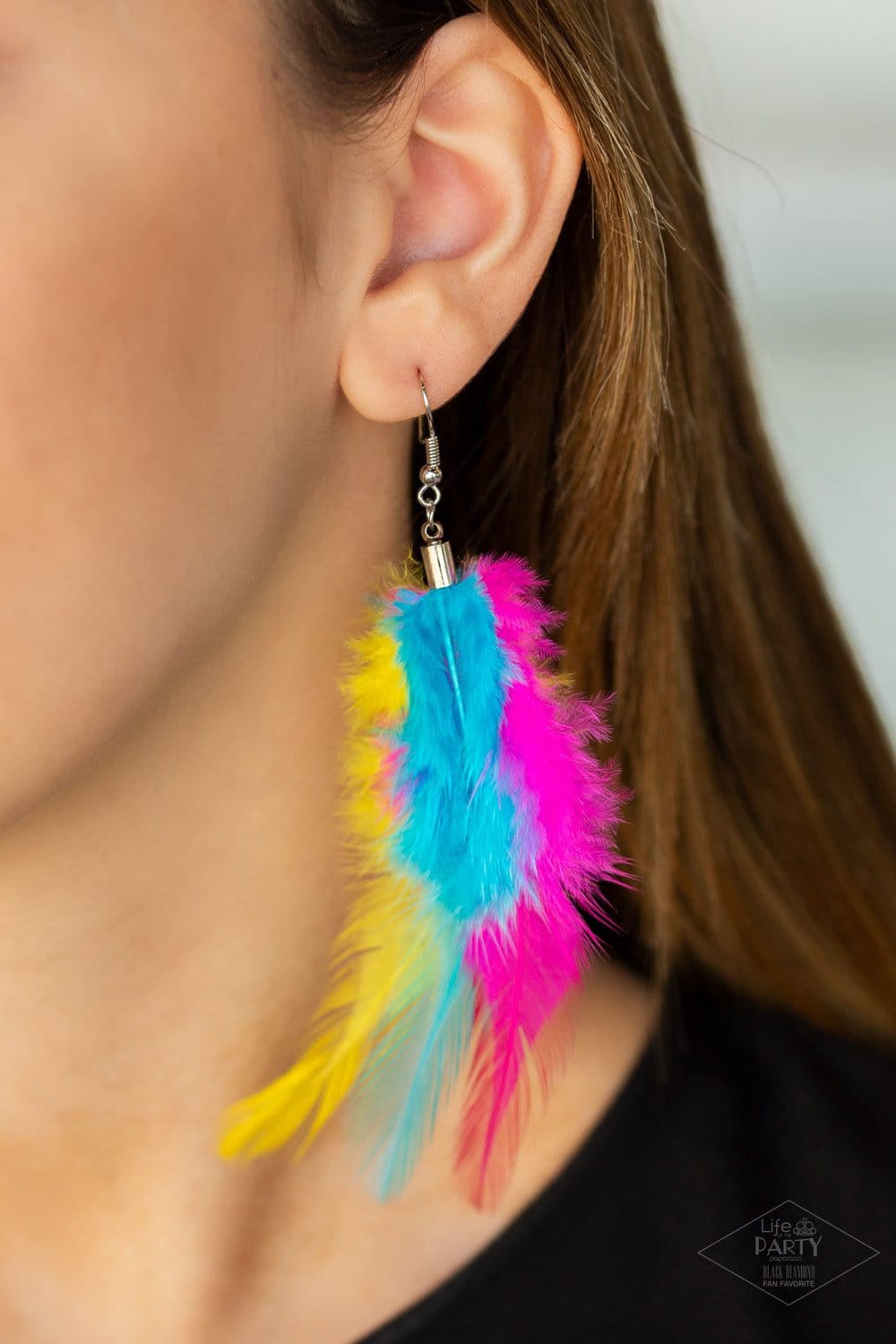 Paparazzi Take A BOA Feather Earrings