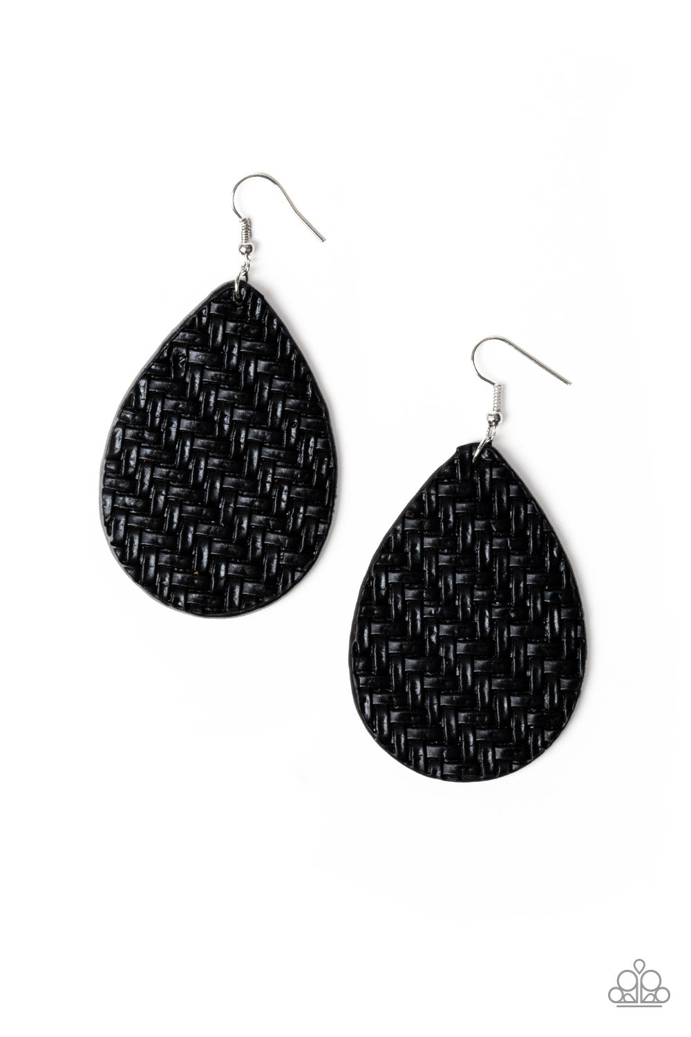 Paparazzi Teardrop Trend Leather Earrings