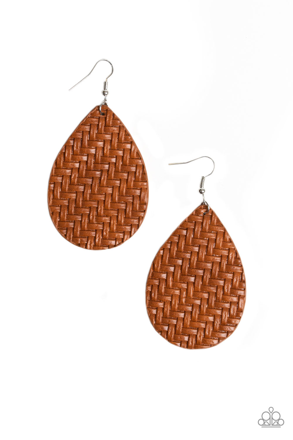 Paparazzi Teardrop Trend Leather Earrings