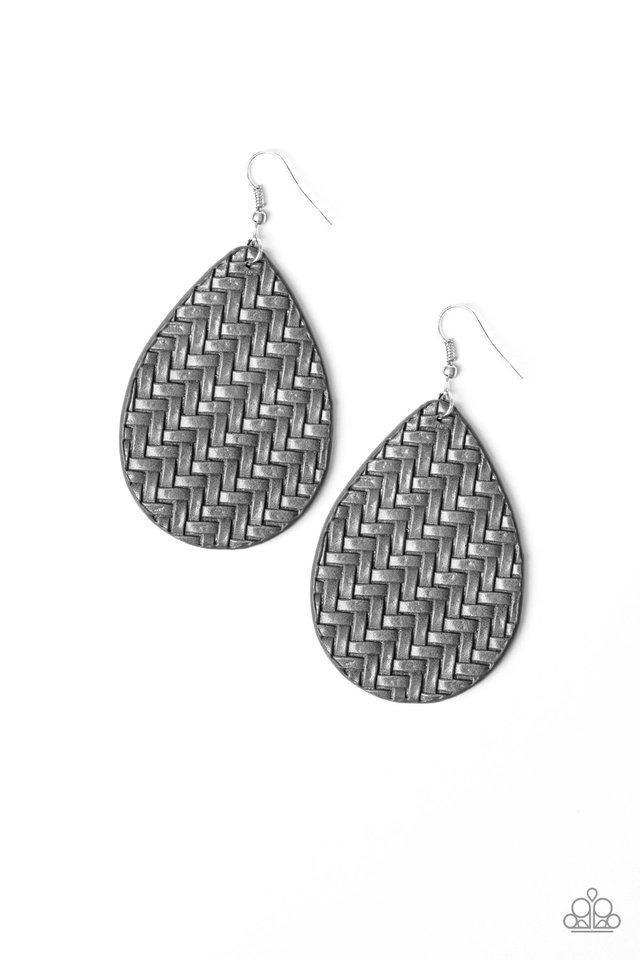 Paparazzi Teardrop Trend Leather Earrings