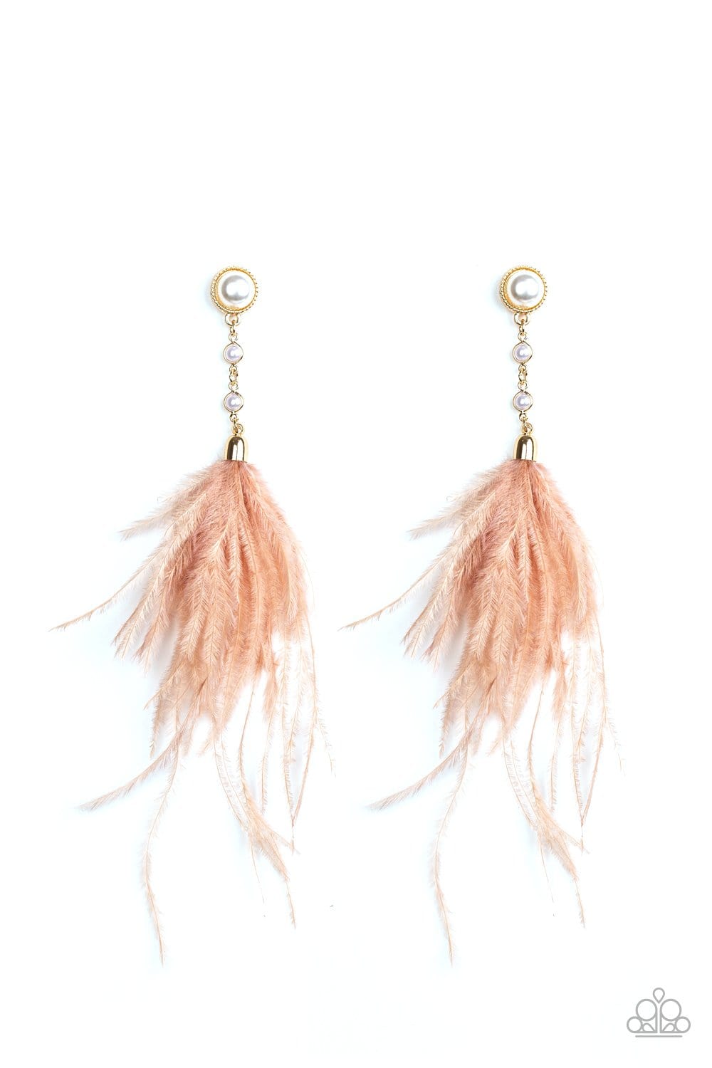 Paparazzi Vegas Vixen Post Feather Earrings