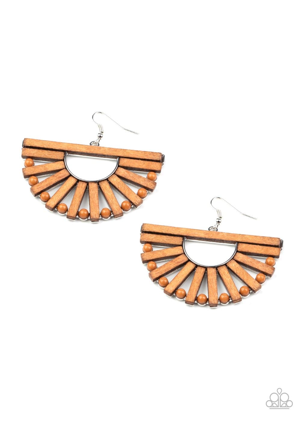 Paparazzi Wooden Wonderland Wooden Earrings