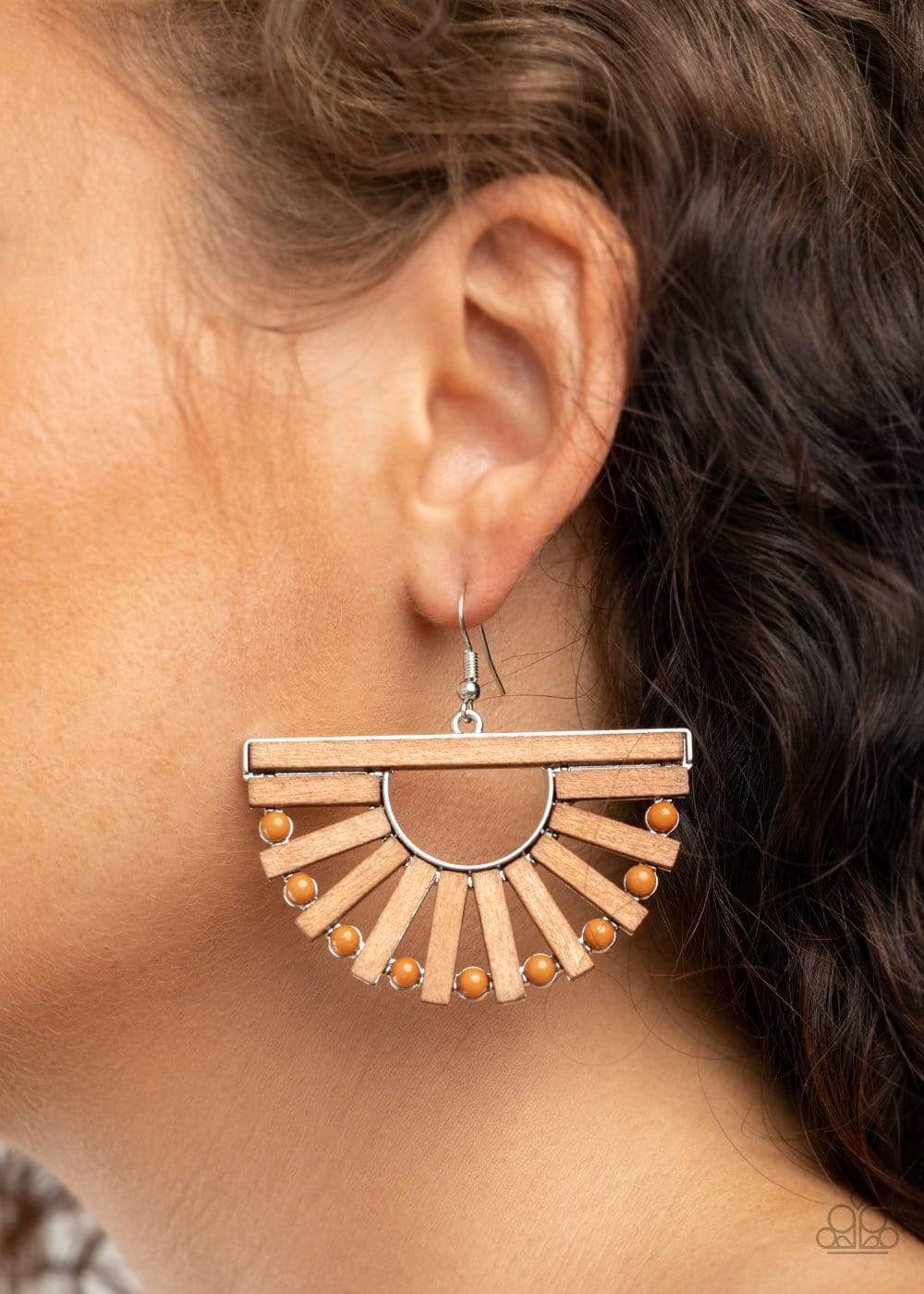 Paparazzi Wooden Wonderland Wooden Earrings