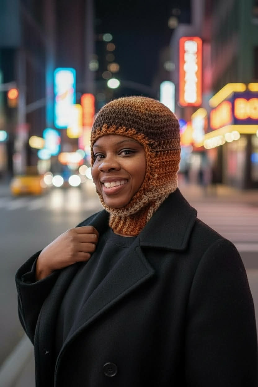 Ribbed Crochet Balaclava – Cozy Handmade Winter Headwear