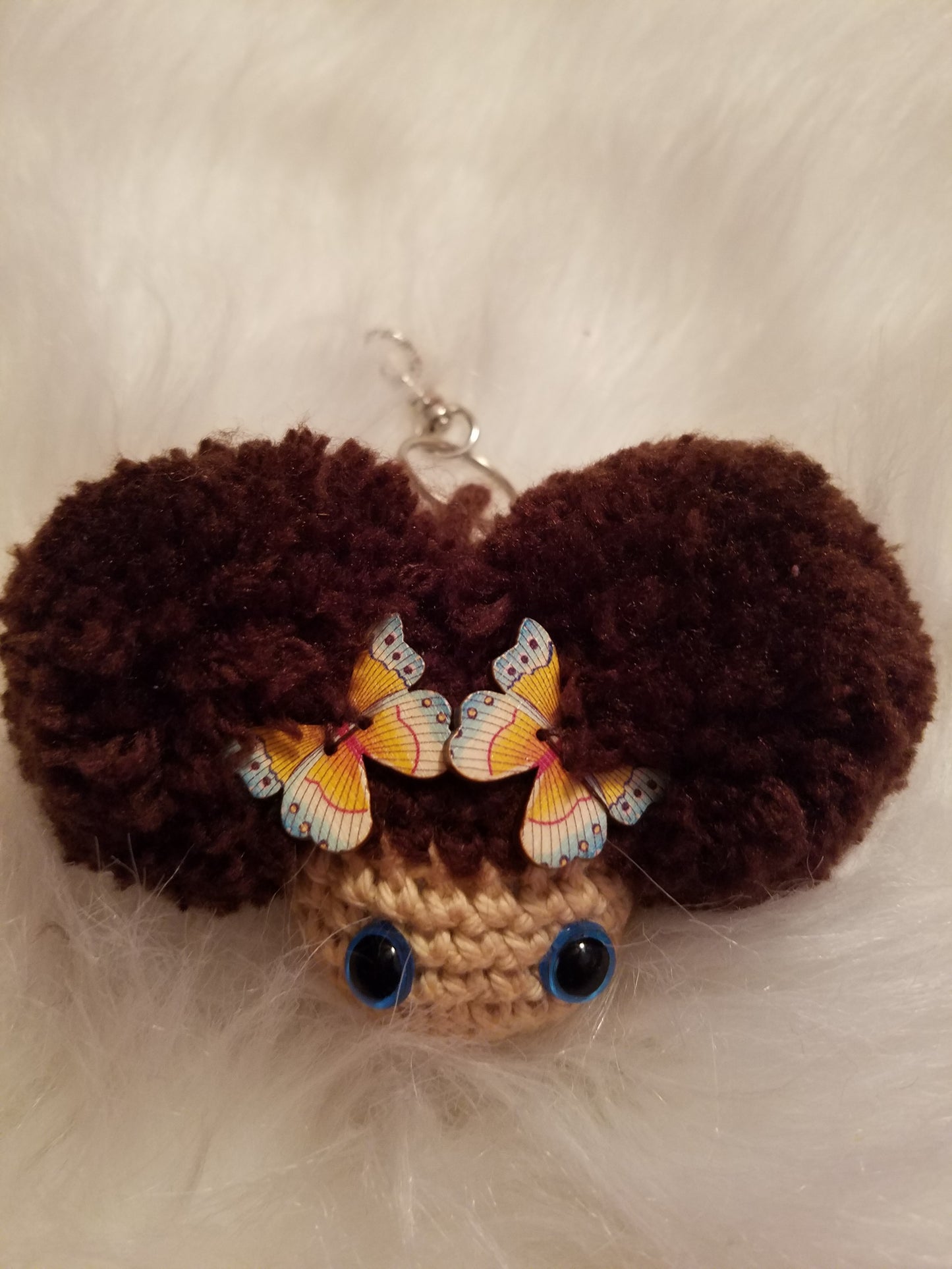 Lil Miss Afro Puff Keychains