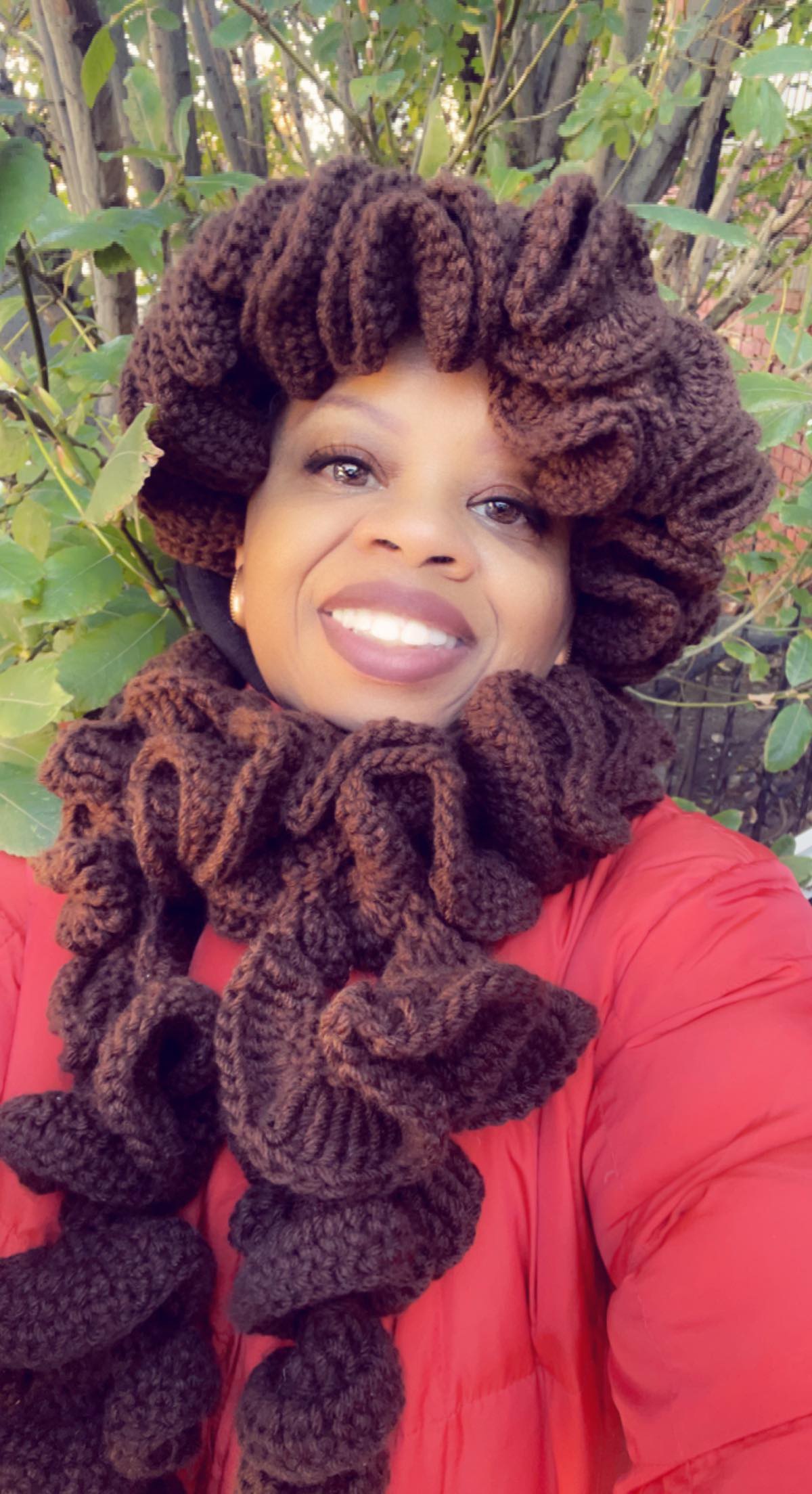 Ruffle Love Hat & Scarf Set