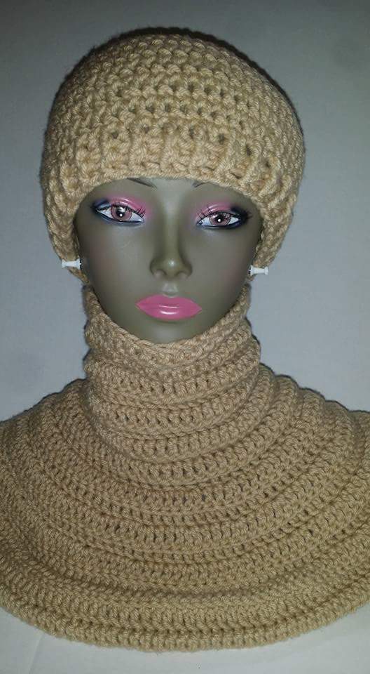 Nefertiti Crochet Scarf & Hat Set – Handmade Cozy Winter Accessories