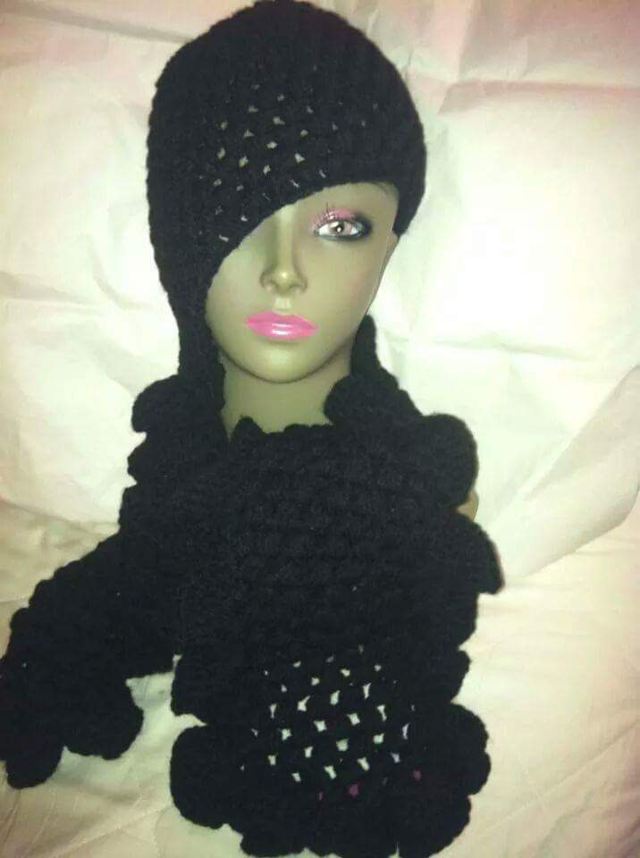 Puff Stitch Flapper Hat Set