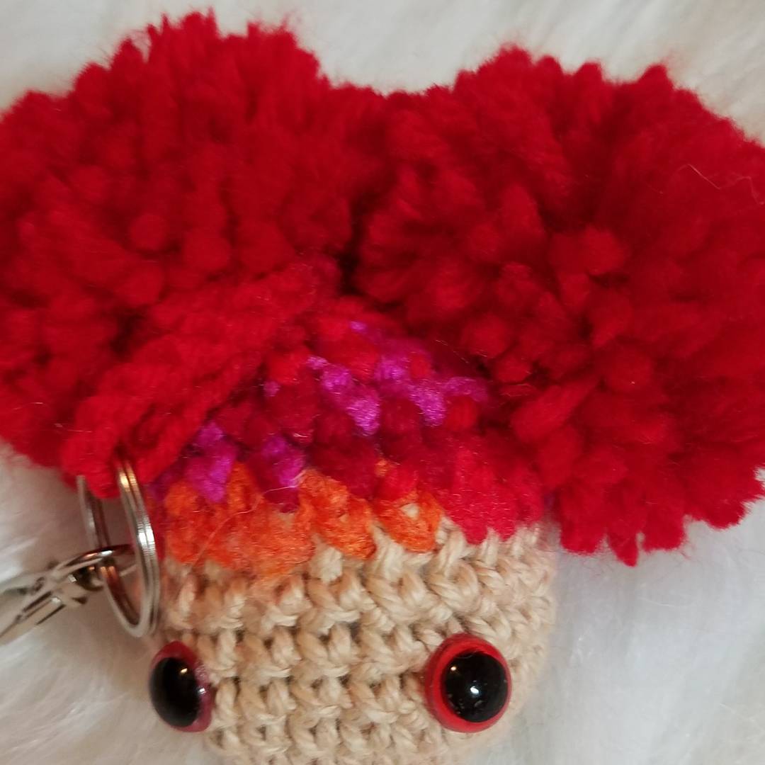 Lil Miss Afro Puff Keychains