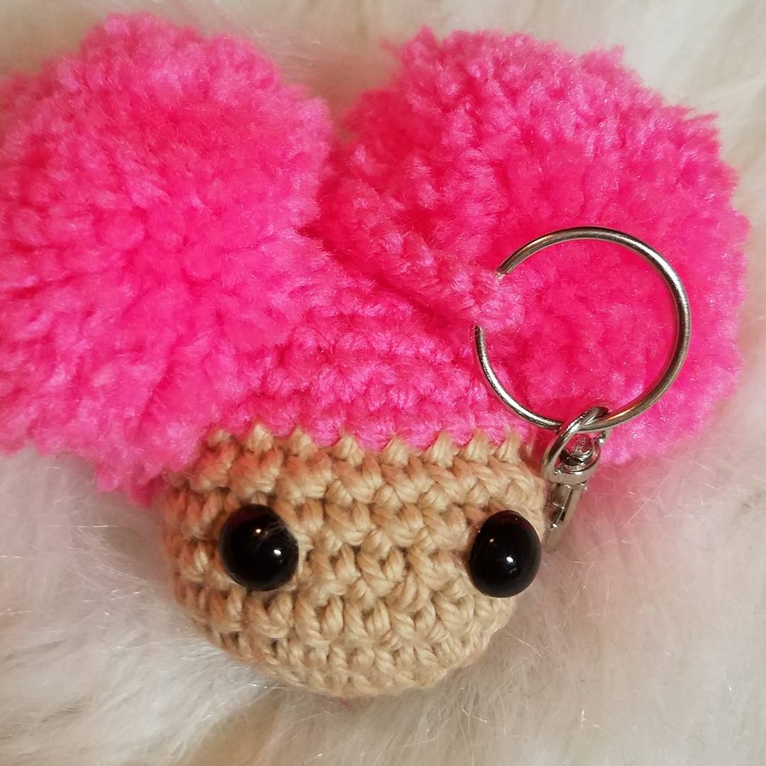 Lil Miss Afro Puff Keychains