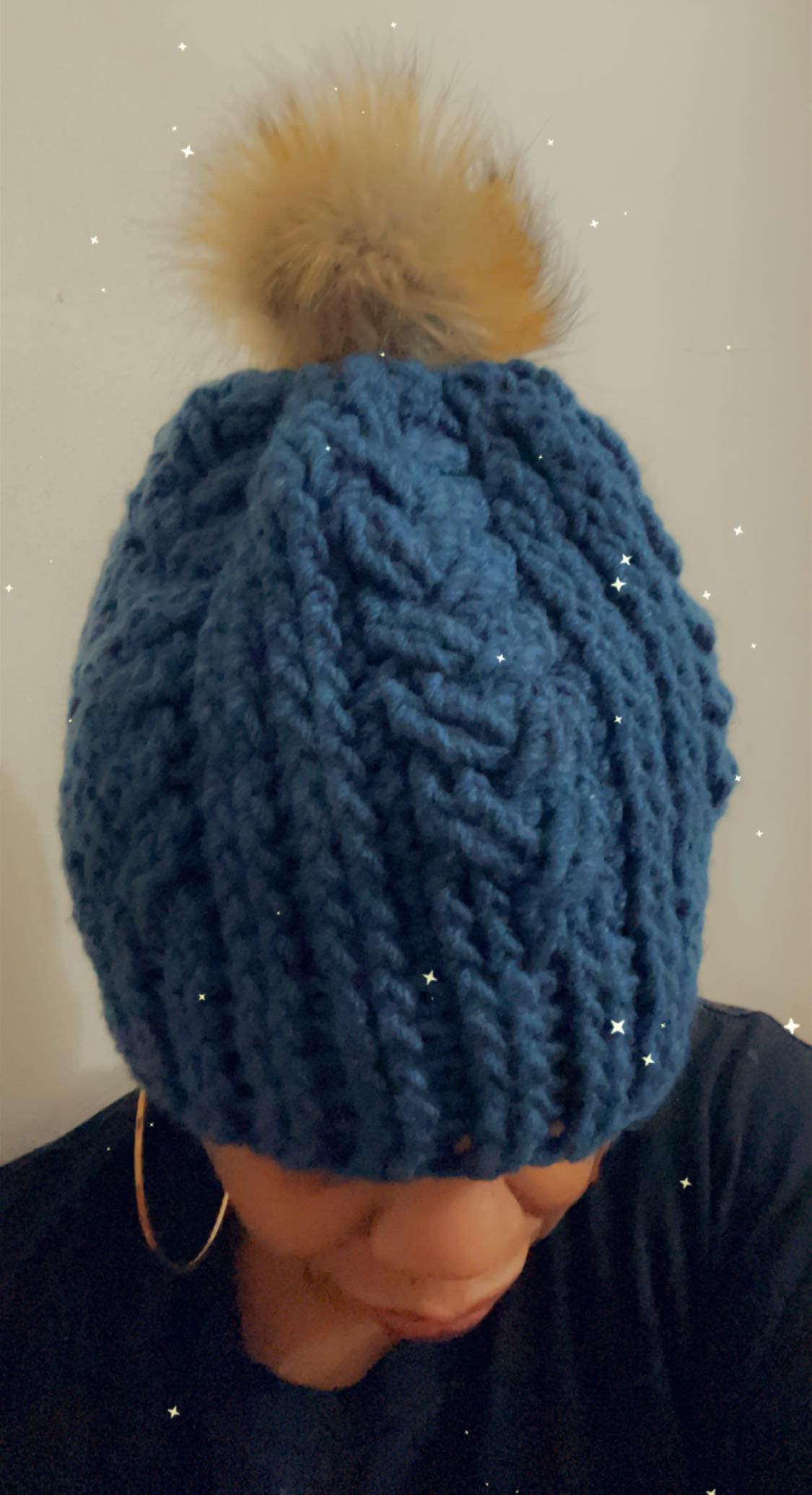 Just A Lil Cable Beanie – Handmade Crochet Cozy Winter Hat