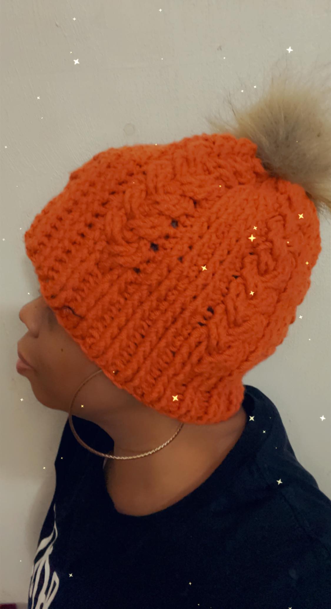 Just A Lil Cable Beanie – Handmade Crochet Cozy Winter Hat
