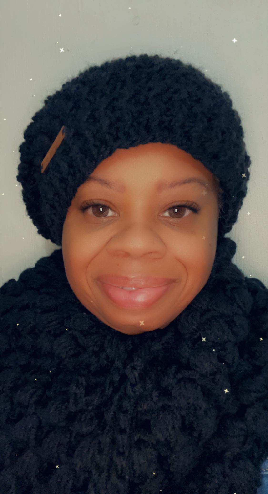 Puff Stitch Slouchy Hat Set