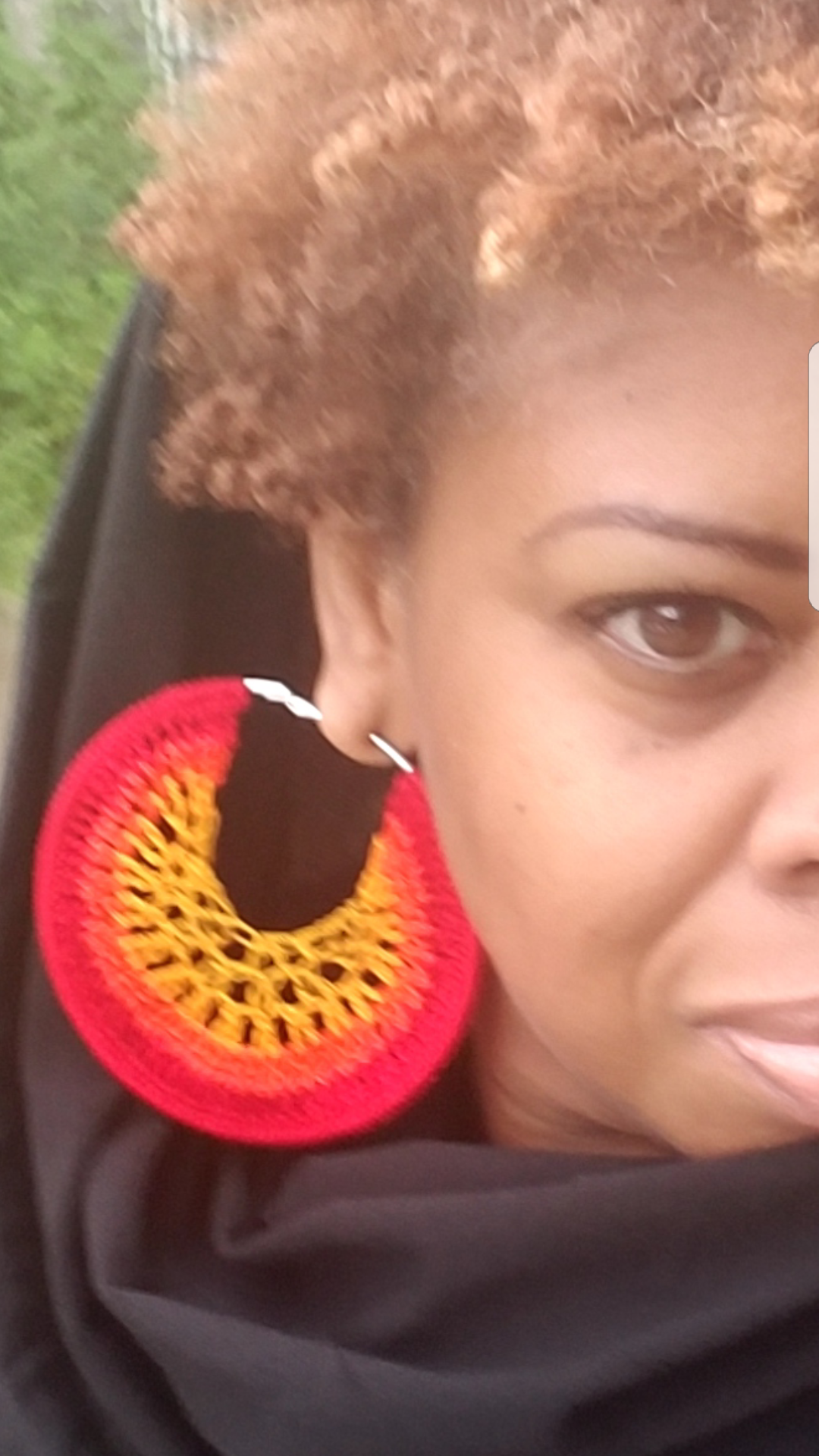 SunRaze Statement Crochet Hoop Earrings
