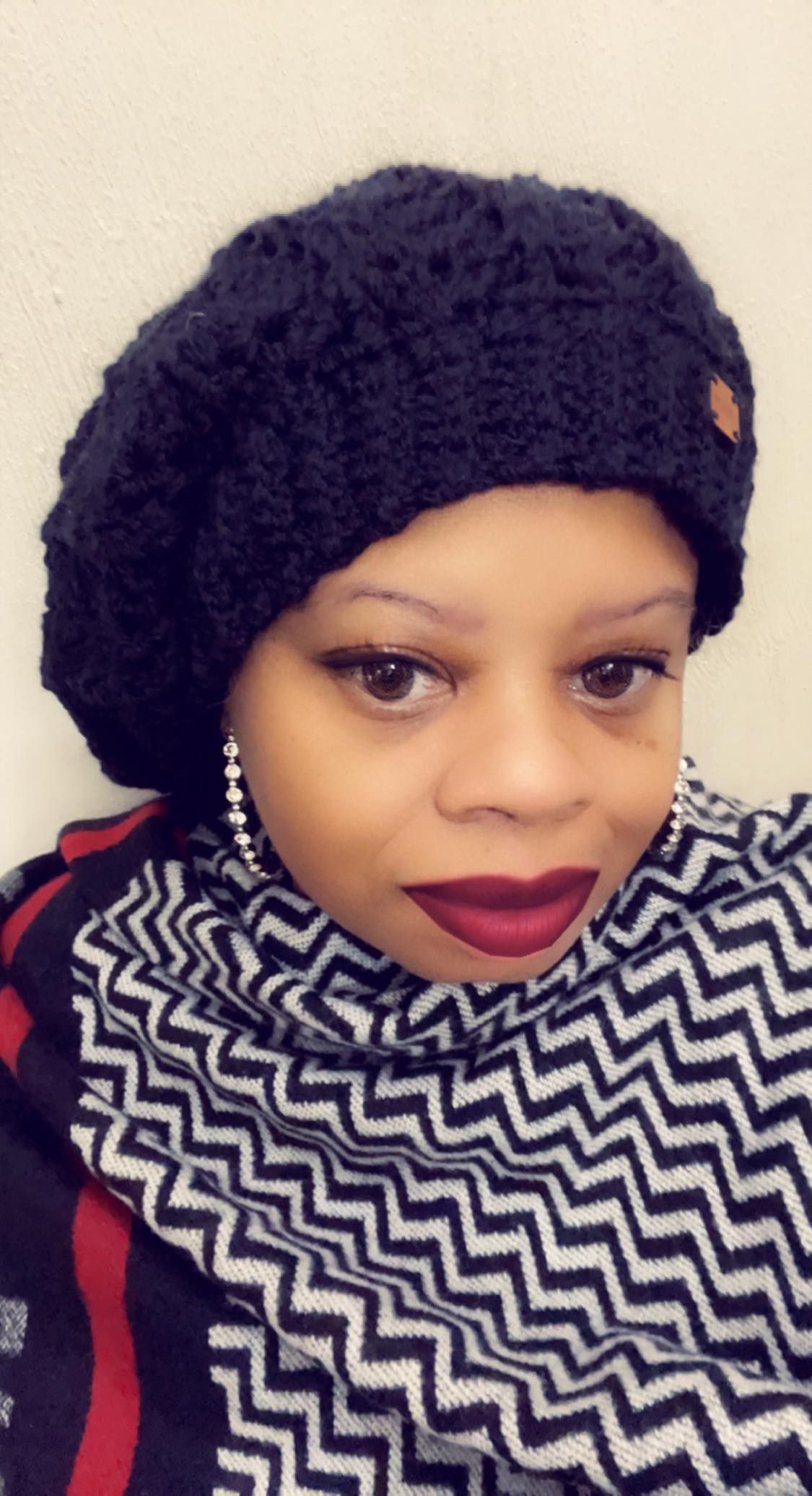 Slouchy Crochet Tam – Handmade Scallop Stitch Beanie, Cozy Winter Hat