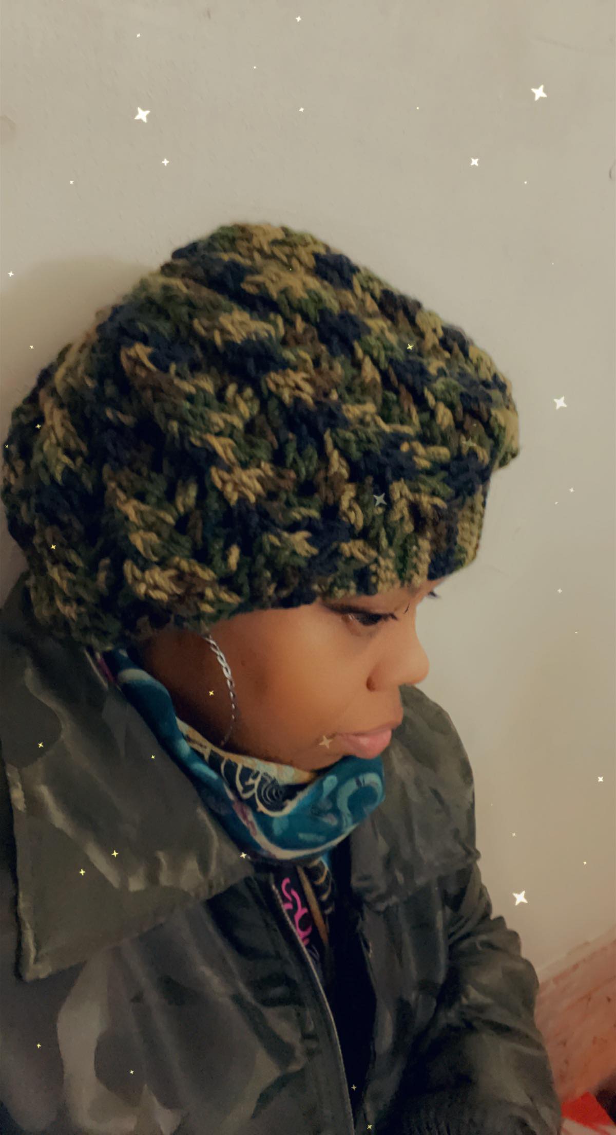 Slouchy Crochet Tam – Handmade Scallop Stitch Beanie, Cozy Winter Hat