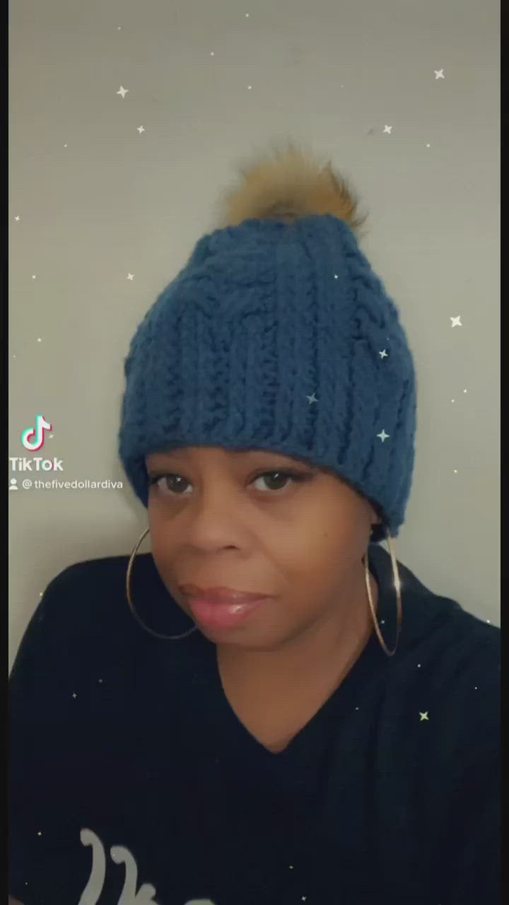 Just A Lil Cable Beanie – Handmade Crochet Cozy Winter Hat