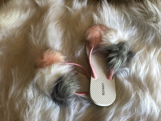 Furry Flip Flop Slippers