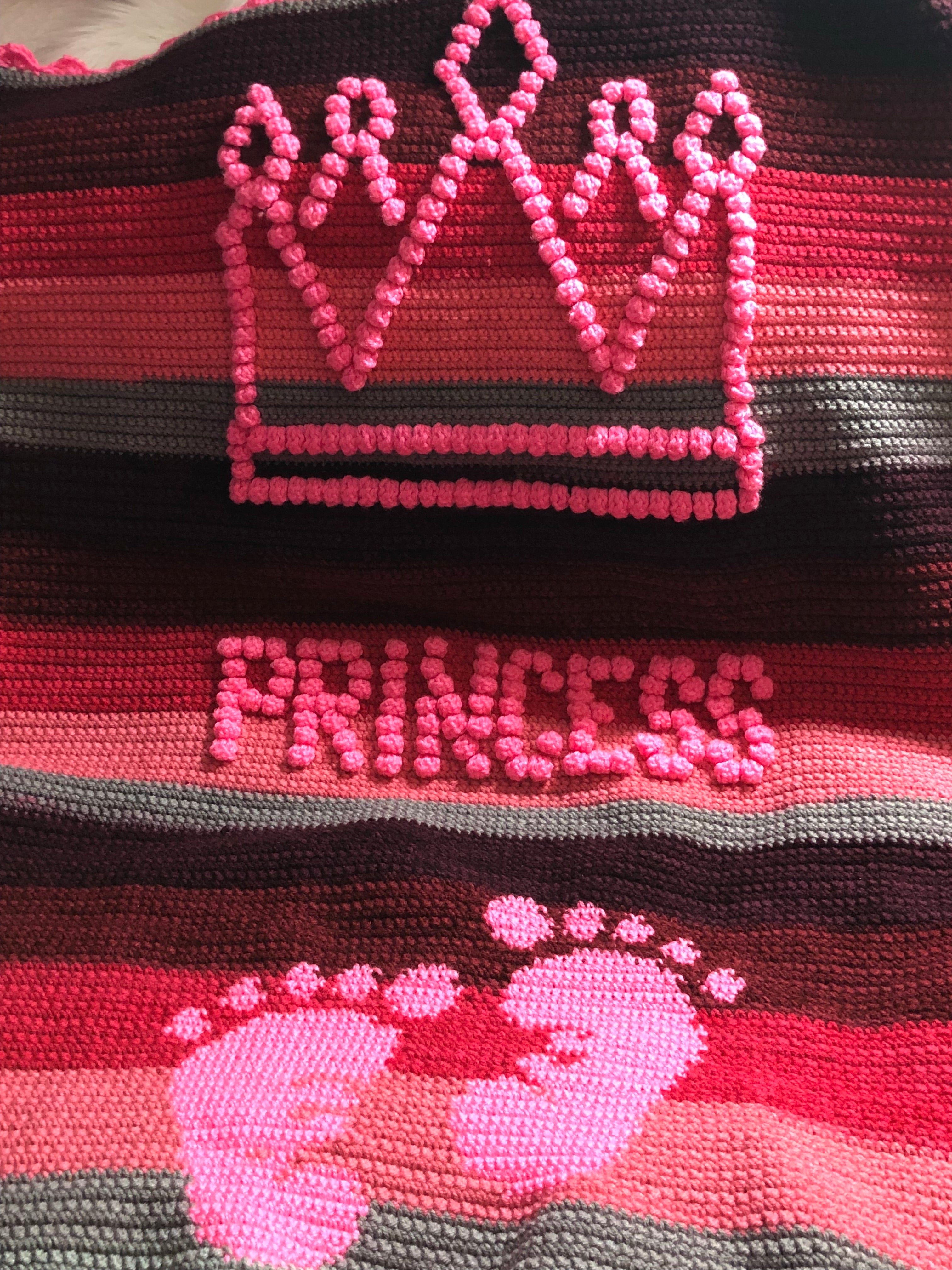 Crown Me Princess Baby Blanket