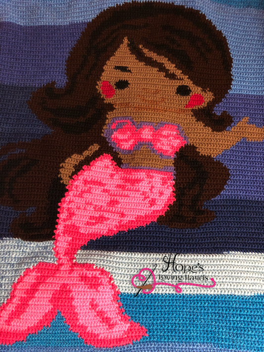 Melanin Mermaid Baby Blanket