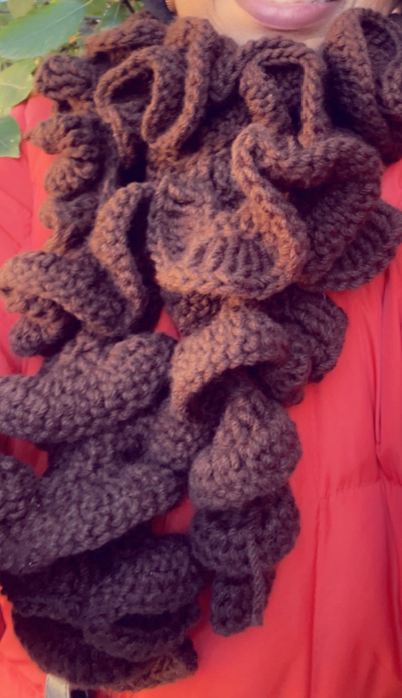 PDF Ruffle Scarf Pattern – Crochet Pattern Download